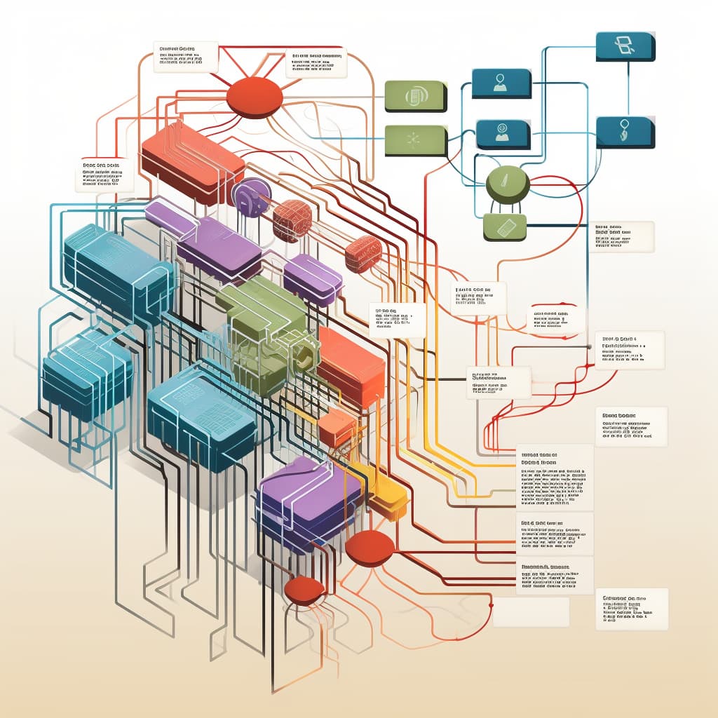 Image of a meeting protocol with many different complicated topics, topics getting sucked into protocol